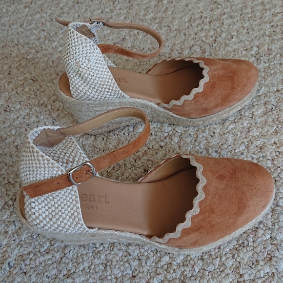 Paseart Spain light brown Espadrille Wedge Sandals size 39.5 - Picture 4 of 15